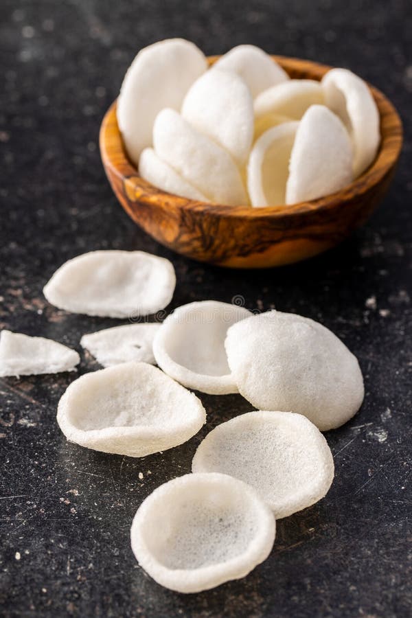 Puffed White Snack Chips. White Potato Chips Stock Image Image of