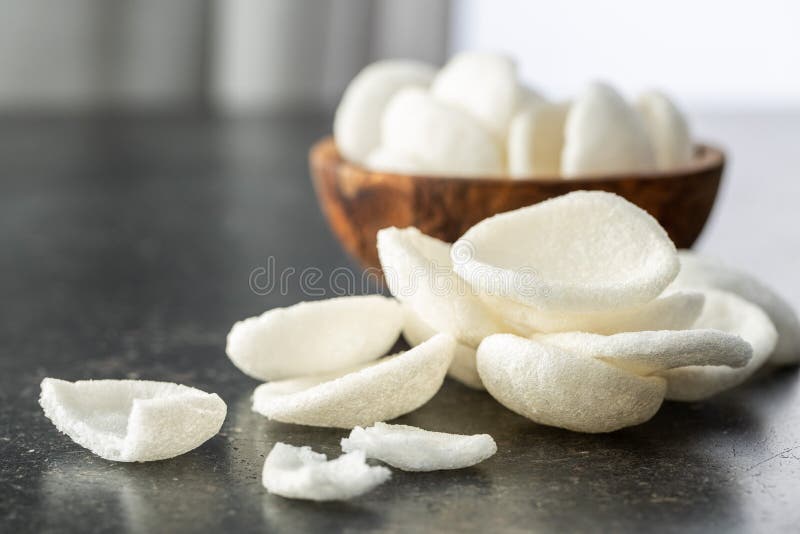Puffed White Snack Chips. White Potato Chips Stock Image Image of
