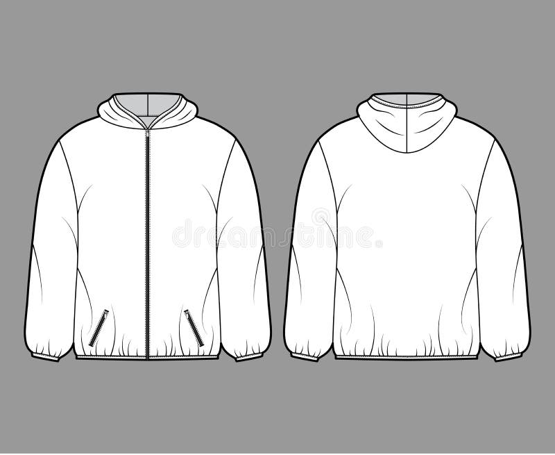 Puffer Jacket Template Stock Illustrations – 852 Puffer Jacket Template ...