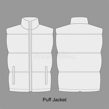 Puffer Jacket Template Stock Illustrations – 900 Puffer Jacket Template ...