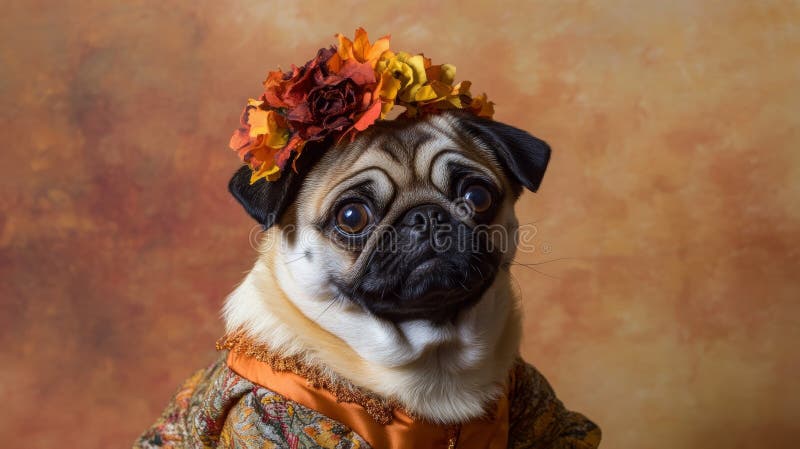 Dog rich flower costume Dog rich flower costume