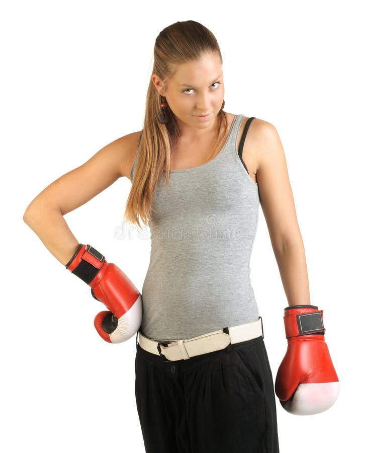 Pugilista fêmea foto de stock royalty free