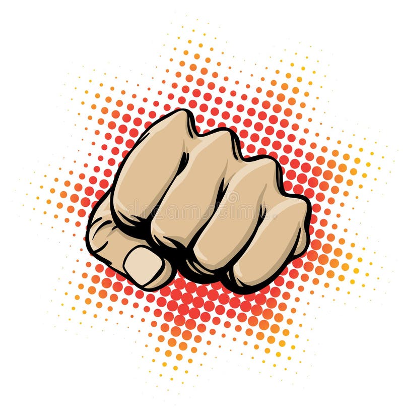Pugno nell'azione. illustrazione di stock Pugno nell'azione. illustrazione di stock
