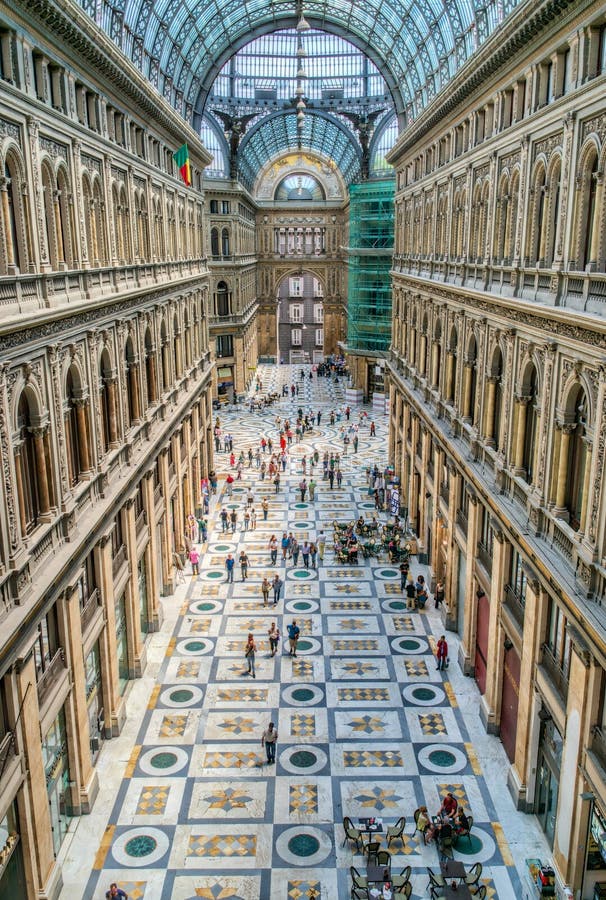 View of monumental Galleria Umberto in Naples, Italy. View of monumental Galleria Umberto in Naples, Italy