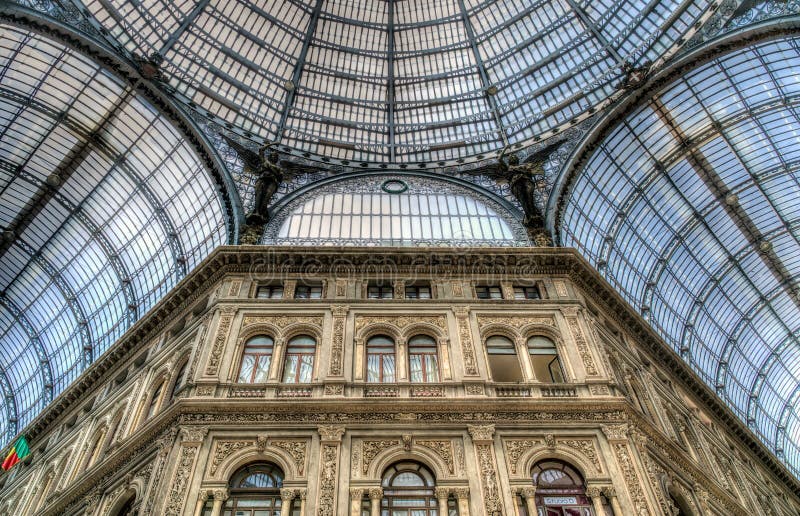 View of monumental Galleria Umberto in Naples, Italy. View of monumental Galleria Umberto in Naples, Italy