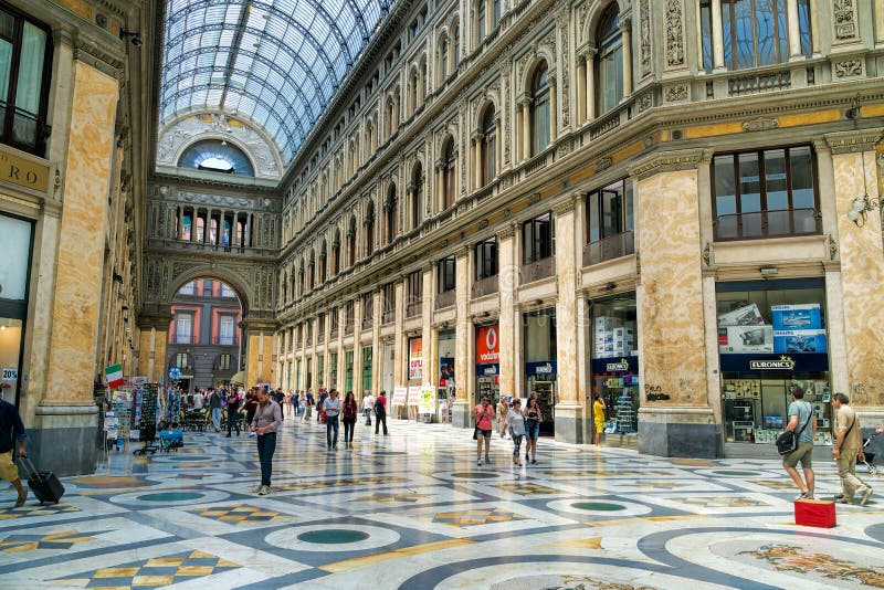 View of monumental Galleria Umberto in Naples, Italy. View of monumental Galleria Umberto in Naples, Italy
