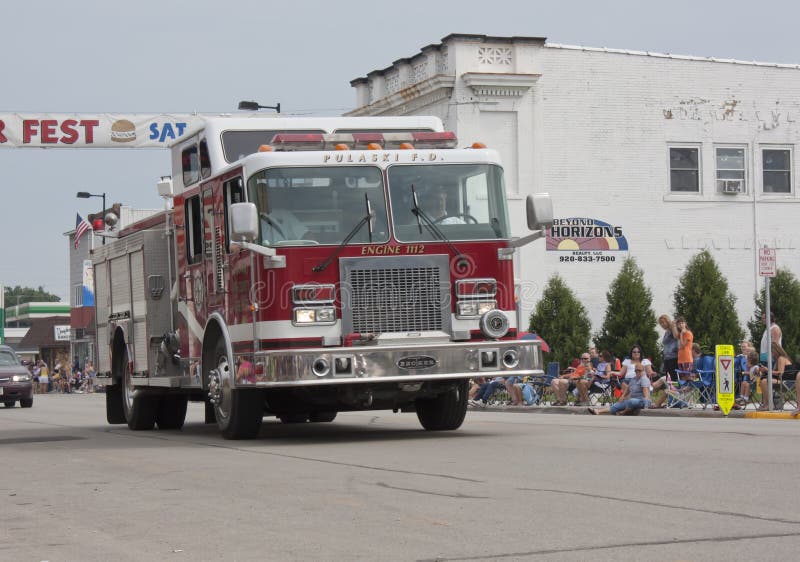 Pulaski Engine 1112 Firetruck Close Up Editorial Stock Photo Image of celebration, wisconsin