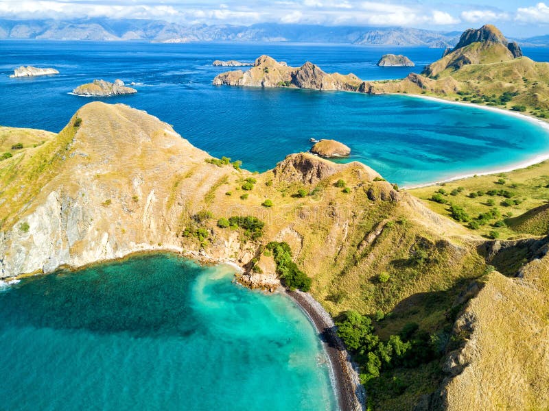 Labuan Bajo Bay stock photo. Image of mountains, clouds - 126121670