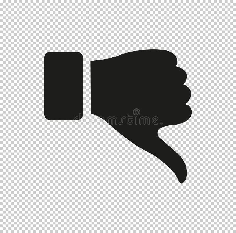 Pulgar abajo del gesto - icono negro del vector libre illustration Pulgar abajo del gesto - icono negro del vector libre illustration