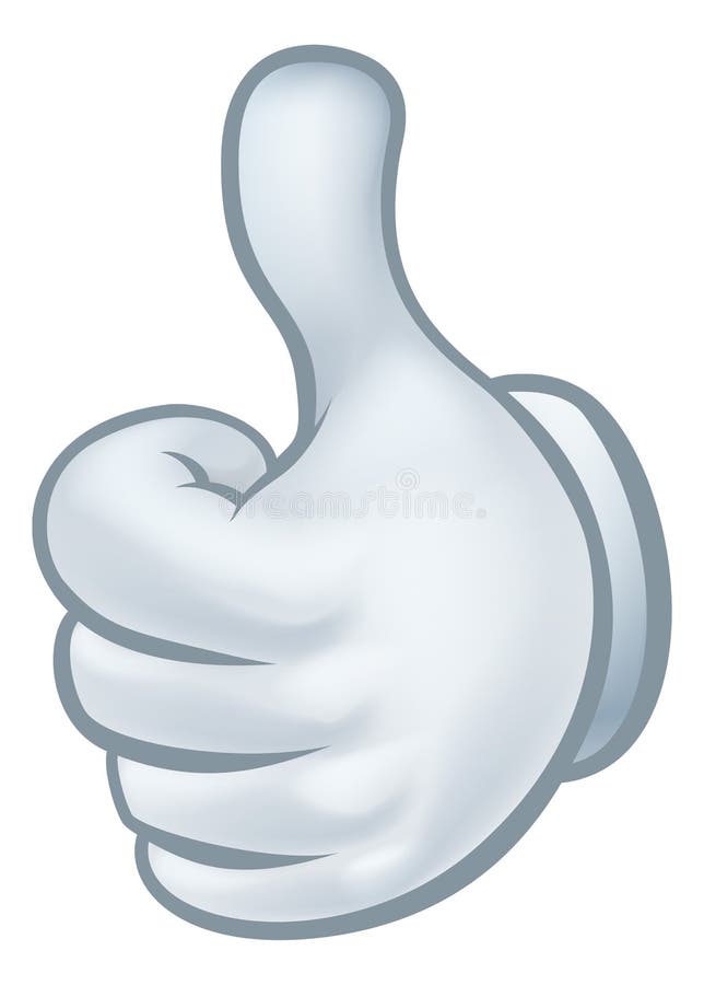 Pulgares encima de la mano del guante de la historieta stock de ilustración Pulgares encima de la mano del guante de la historieta stock de ilustración