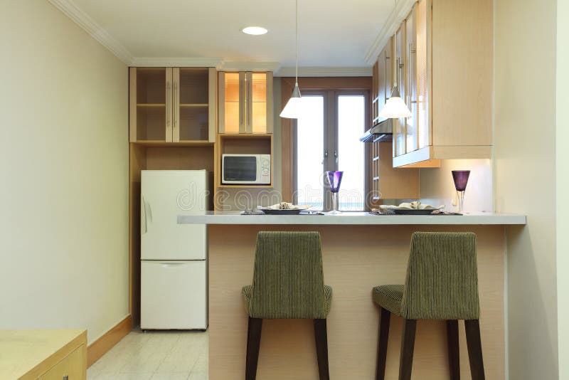 A Clean White Modern Kitchen. A Clean White Modern Kitchen