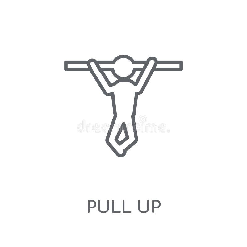 Pull up linear icon. Modern outline Pull up logo concept on whit vector illustration