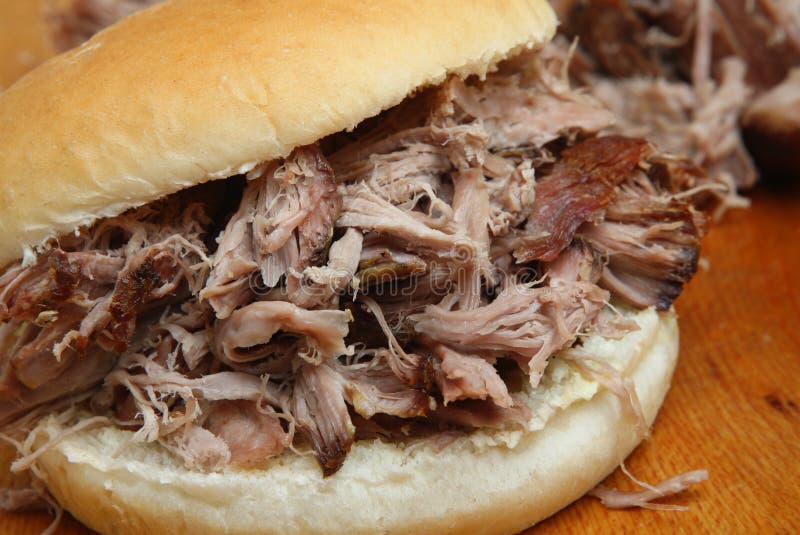 Pulled Pork Or Hog Roast Roll Stock Photo Image of cooked, slow 33609838