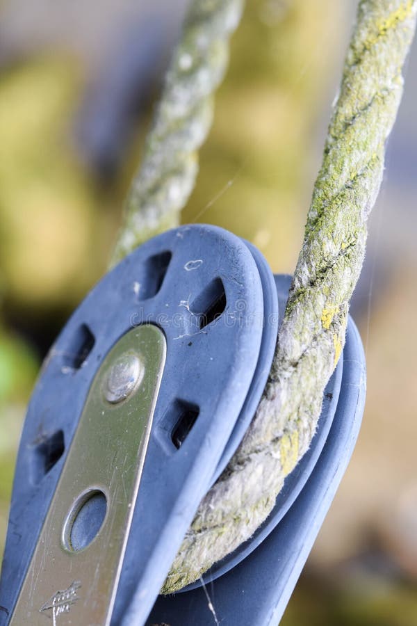 Pulley the Rigging Element on the Boat Stock Image Image of object