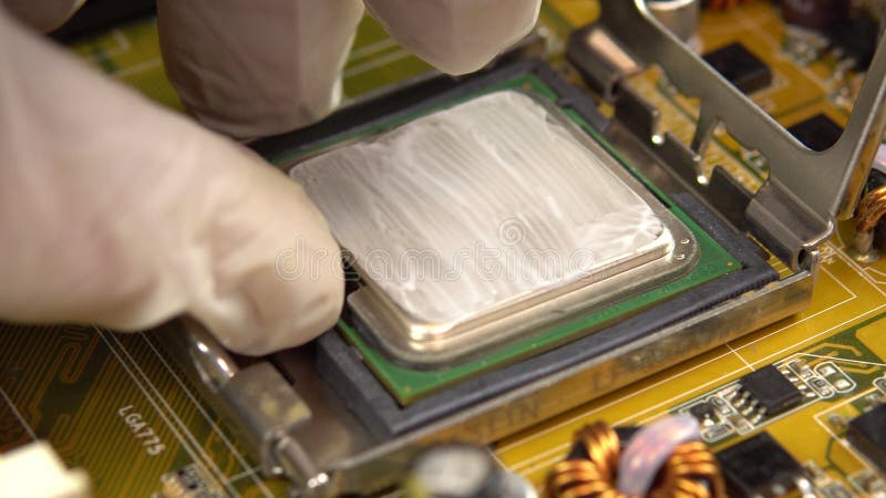 Pulls the central processor out of the motherboard. The processing system of the central processes of the PC. Many stock image