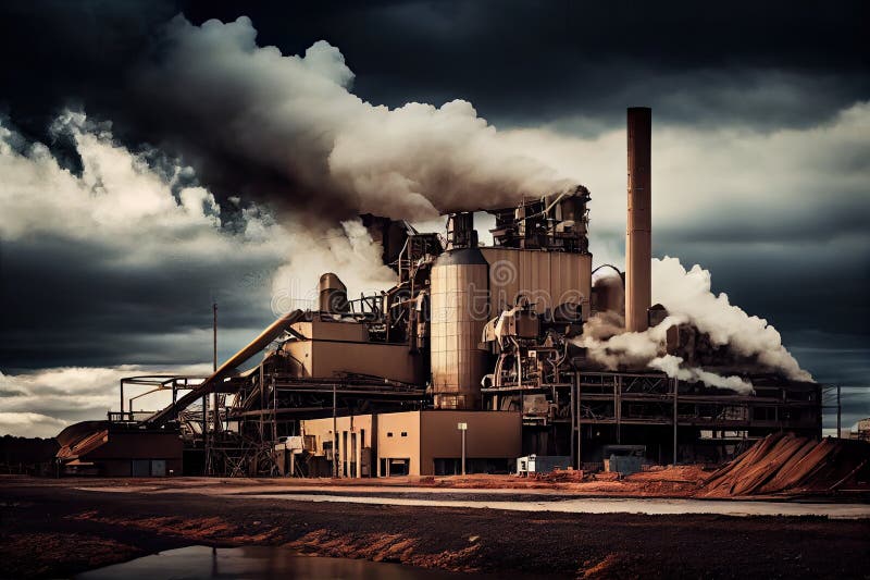 Pulp and Paper Plant, with Massive Machines Recycling and Transforming