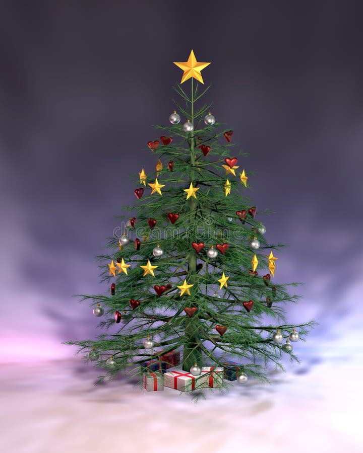 Pulple Christmas stock illustration