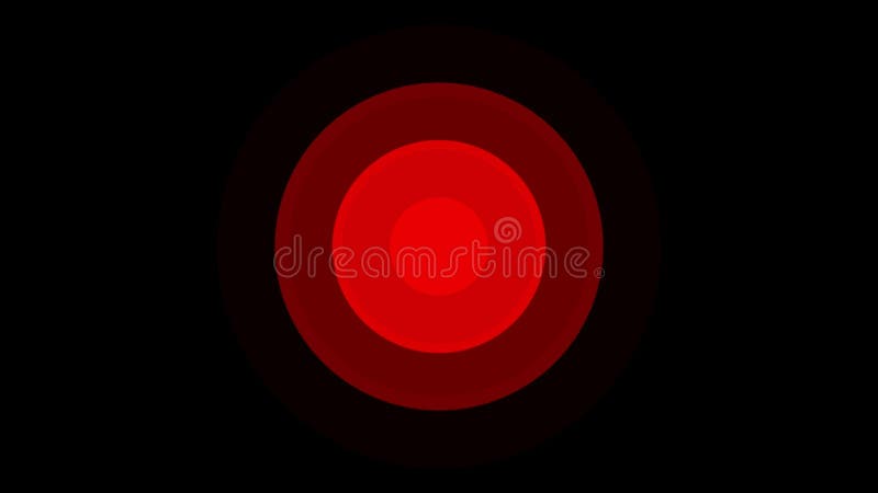 Pulsating concentric red circles. Modern luminous preloader. Abstract pulsating rings motion background. Colorful vector illustration
