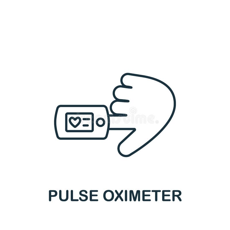 Pulse Oximeter icon. Line simple Measuring icon for templates, web design and infographics. Simple line element measuring symbol for templates, web design and infographics.