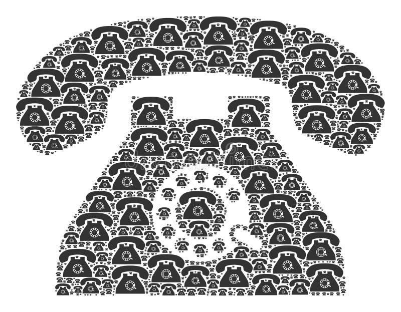Pulse Phone Fractal Composition of Itself Items royalty free illustration