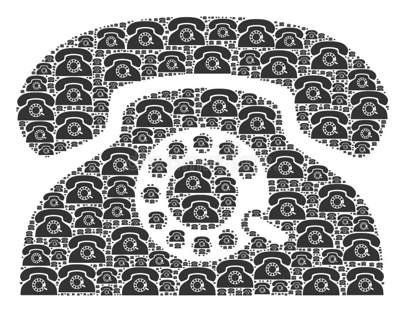 Pulse Phone Fractal Mosaic of Itself Items stock illustration