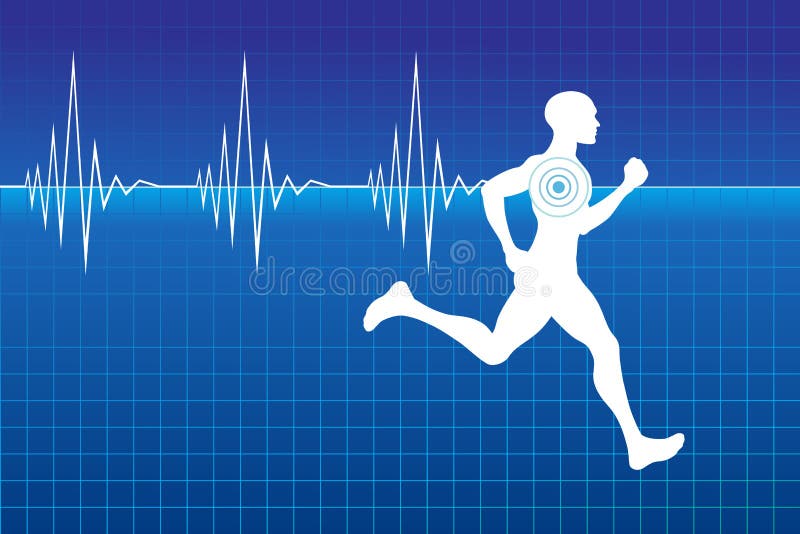 Pulse of running athlete