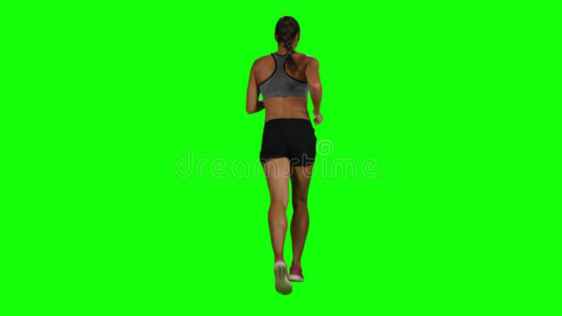 Pulser de femme Vue arrière Écran vert banque de vidéos