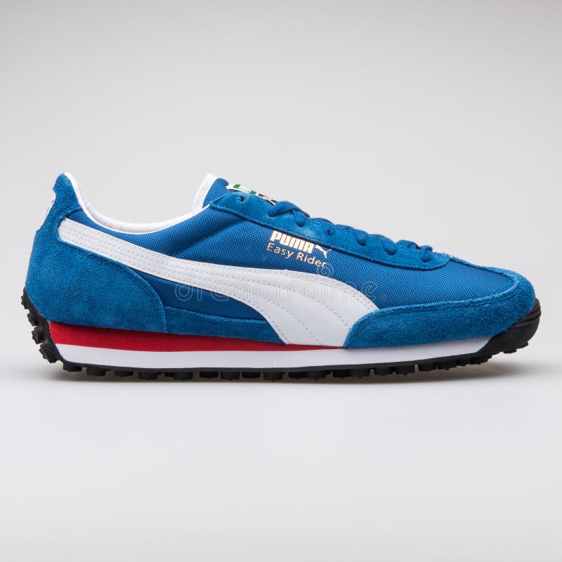 puma easy rider white blue