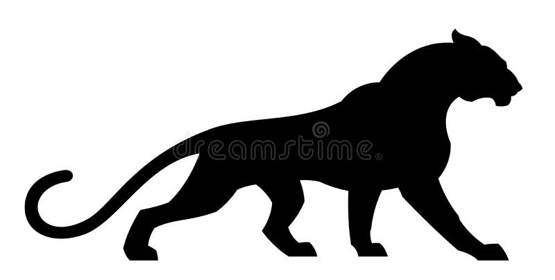 Banzai Always Girlfriend Puma negro ilustración del vector. Ilustración de peligroso - 124066208