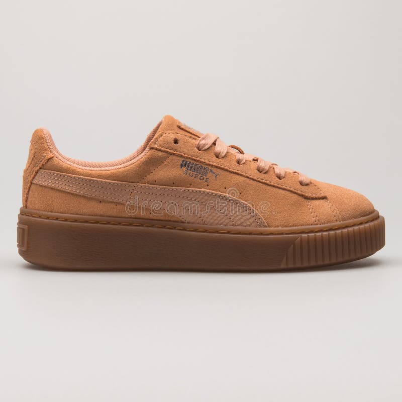 puma suede platform khaki