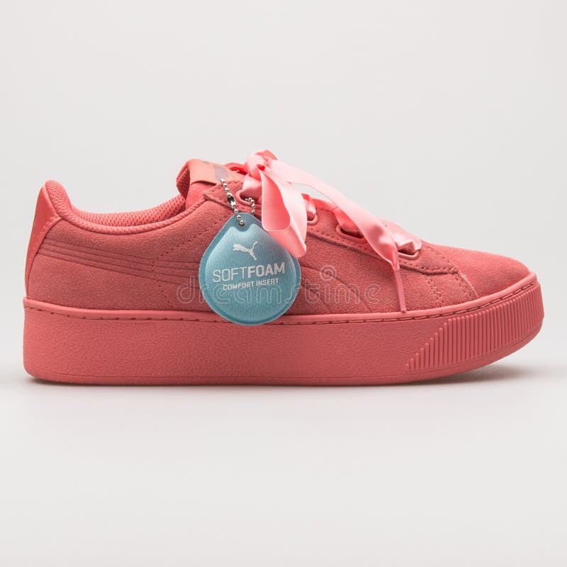 puma vikky platform ribbon rosa