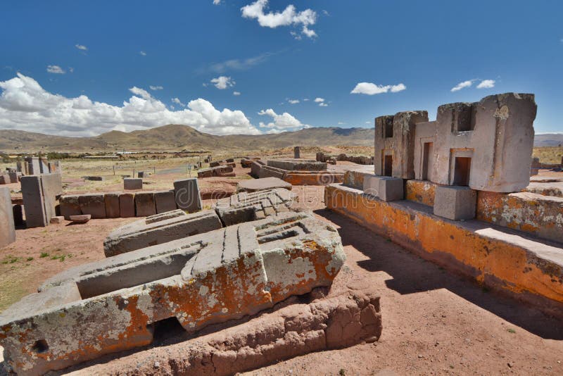 Tiwanaku is a Pre-Columbian archaeological site in western Bolivia. Pumapunku or Puma Punku is part of a large temple complex or monument group that is part of the Tiwanaku Site. Tiwanaku is a Pre-Columbian archaeological site in western Bolivia. Pumapunku or Puma Punku is part of a large temple complex or monument group that is part of the Tiwanaku Site