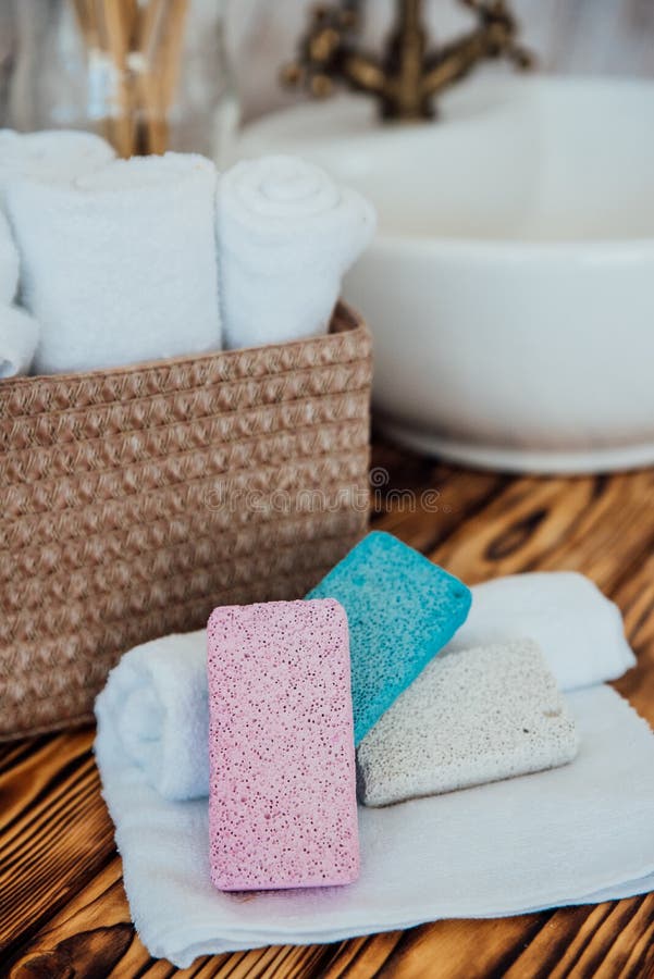 Pumice Stone in the Bathroom Stock Photo Image of beauty, shower 231971094