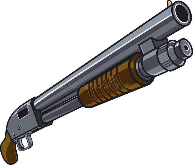 cartoon pump shotgun