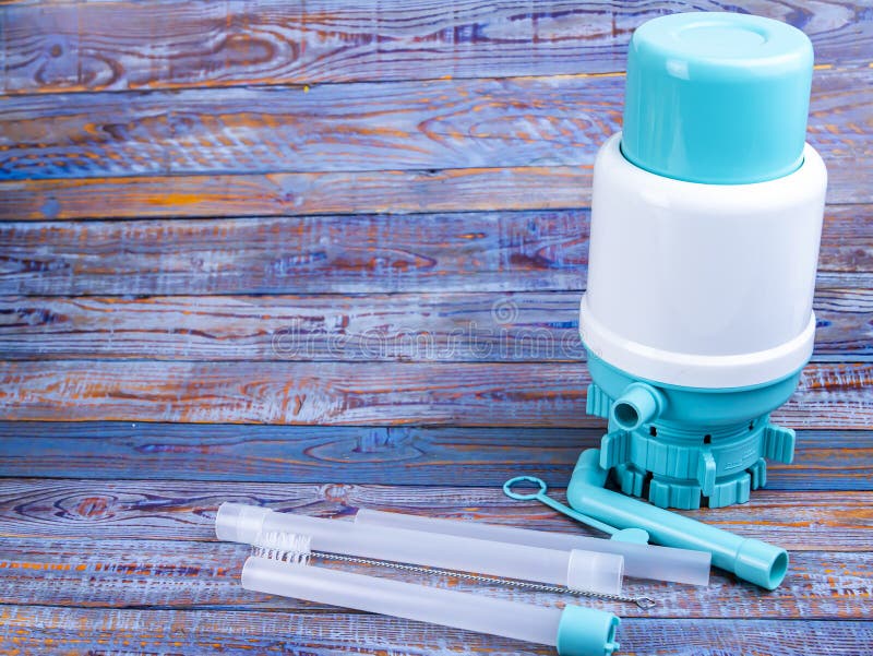 Pump For A Bottle Of Water On The Table. Stock Image Image of health