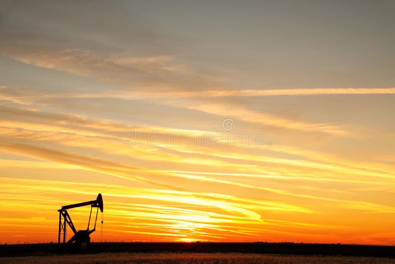 Pump Jack in the Oil Field at Sunset Stock Image Image of machine, generation 146048695