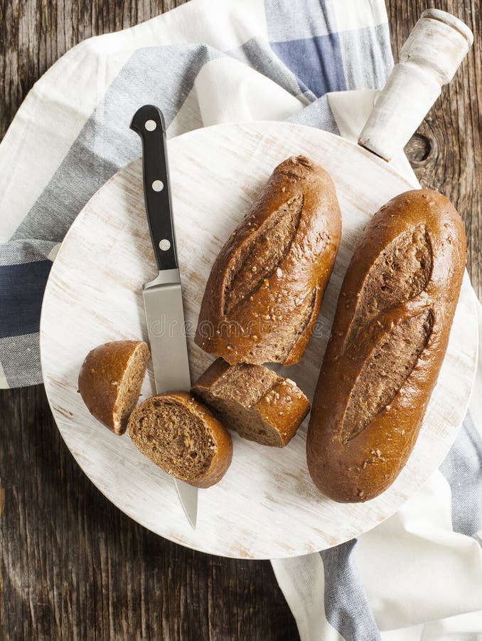 Pumpernickel buns stock image. Image of dinner, delicious 42377935