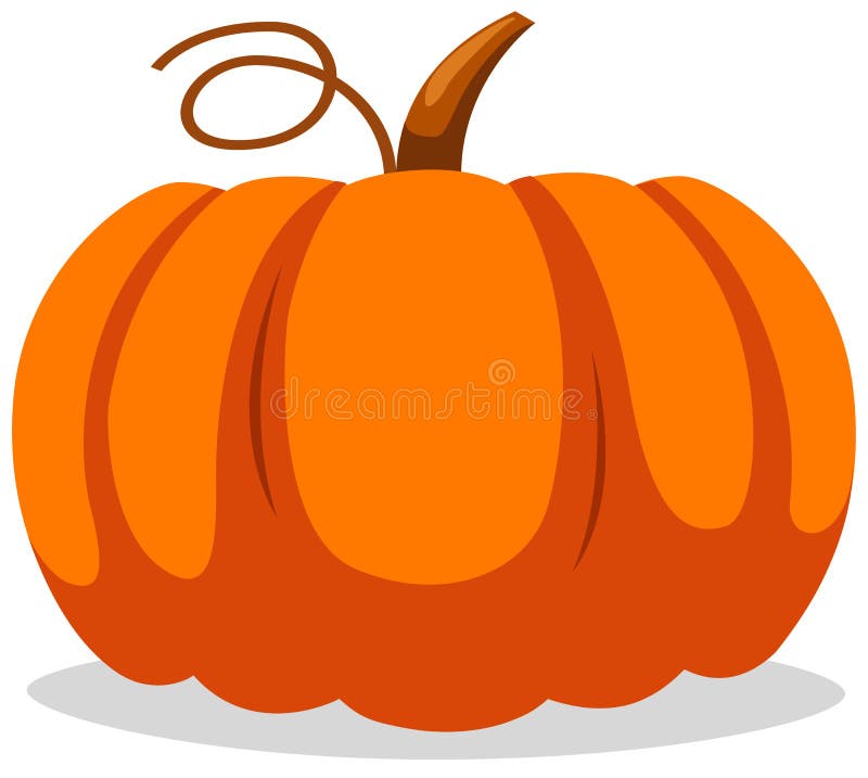 Illustrazione di un isolato di zucca su sfondo bianco.