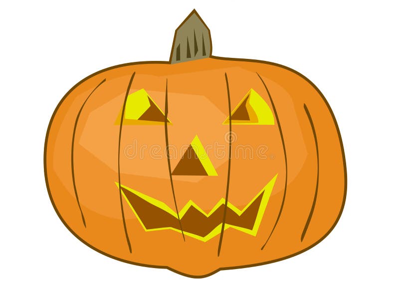 Scary Halloween Pumpkin Cartoon Stock Vector - Illustration of eyes ...