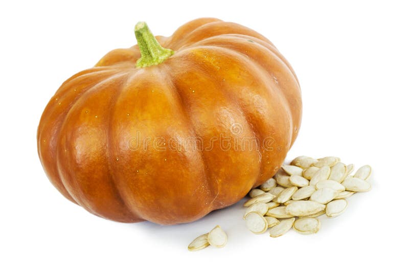 Pumpkin with a bright peel and seeds