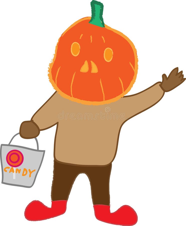 Pumpkin head stock illustration. Illustration of clothes 32226869