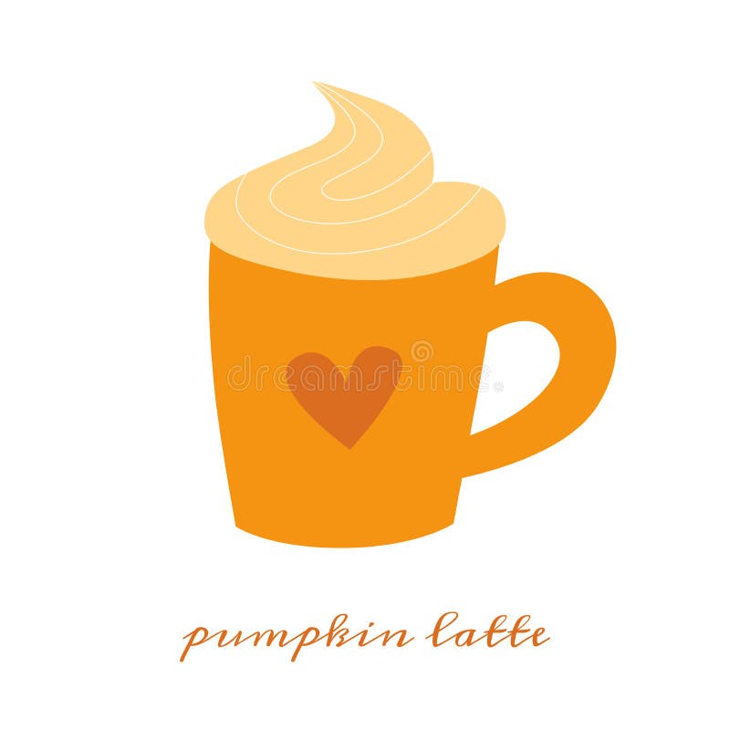 Pumpkin Spice Latte Vector Illustration Stock Vector Illustration Of Cute Background 128244057