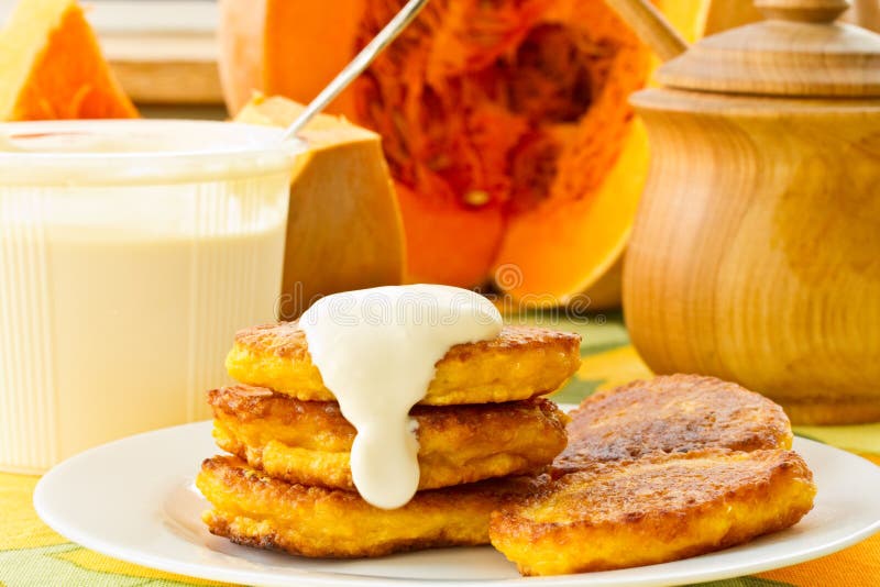 Pancakes with pumpkin stock image. Image of lunch, homemade - 44839741