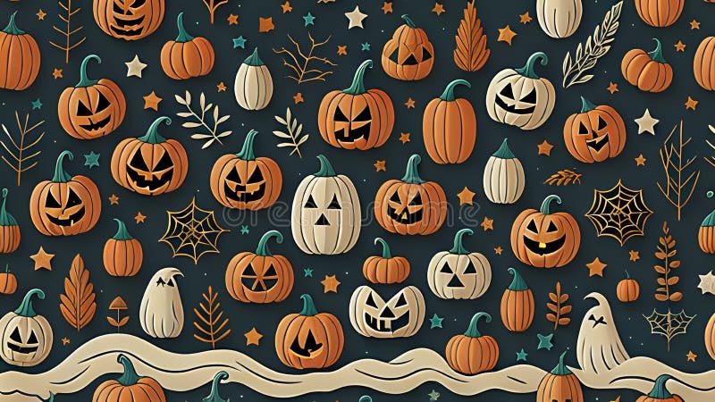 Pumpkin Patterns Pattern Halloween Wallpaper Desktop Background High
