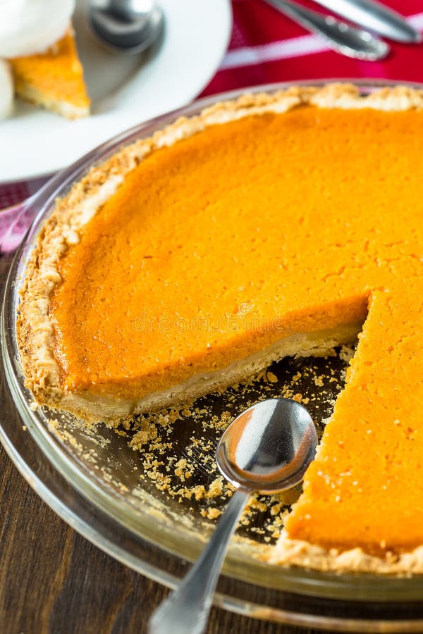 Fresh Baked Pumpkin Pie on a Cooling Rack Ready for a Thanksgiving