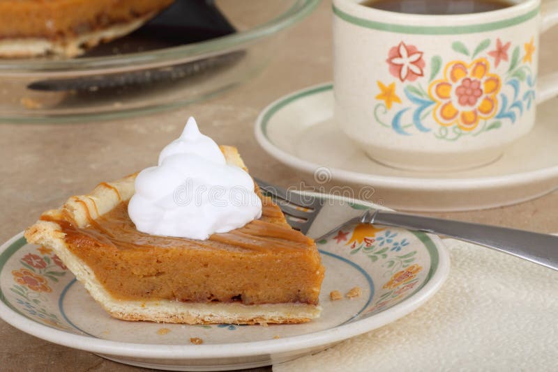 Pumpkin Pie Dessert stock photo. Image of food, cream - 22612192