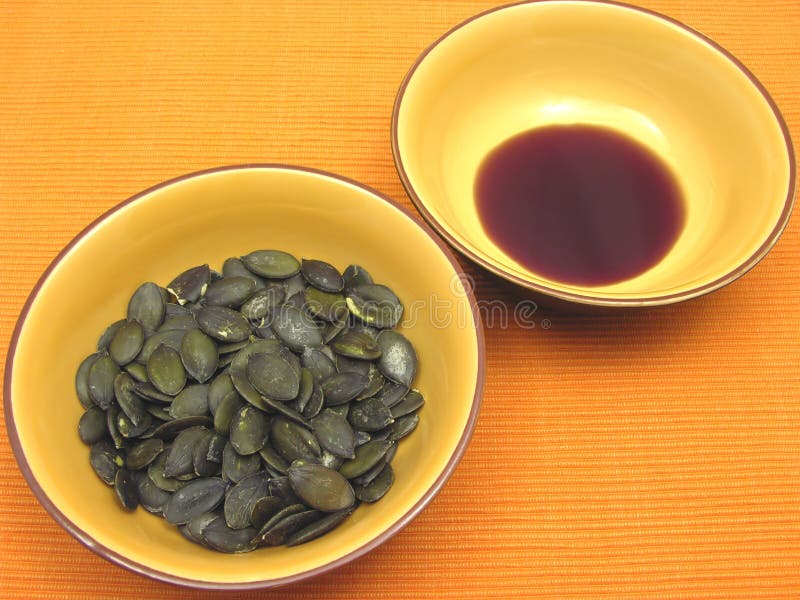 Pumpkin Seeds and Pumpkin Seed Oil Stock Photo Image of place