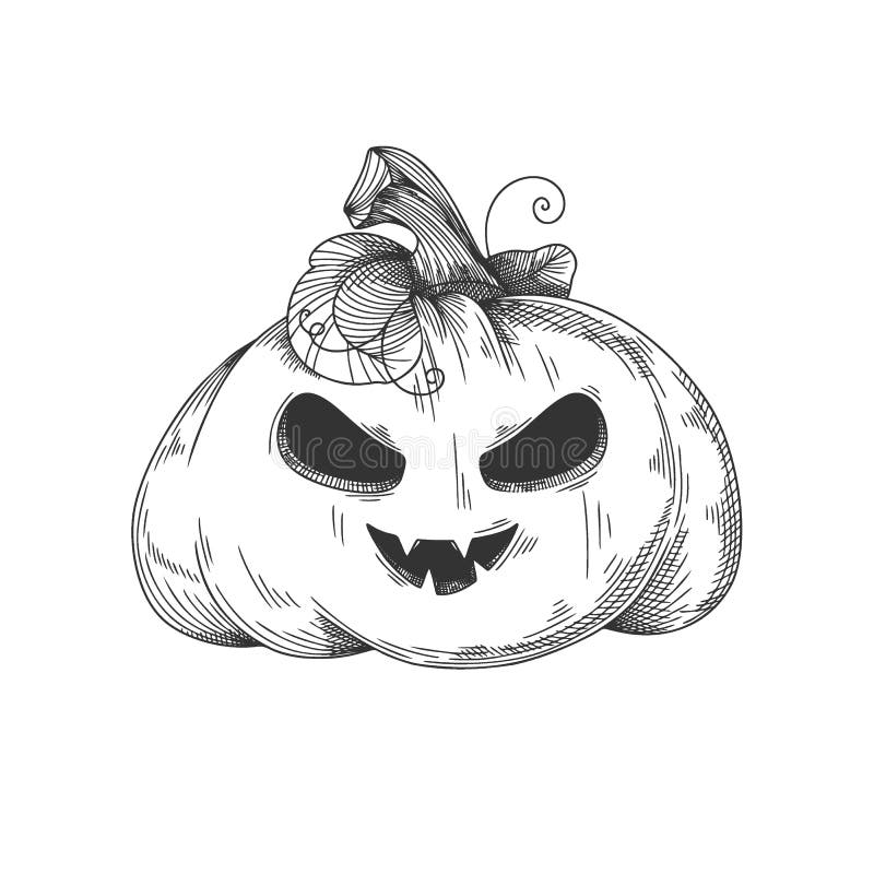 Pumpkin with a Smiling Face. Halloween Pumpkin Stock Vector ...