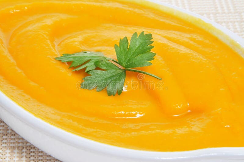 Pumpkin soup stock photo. Image of dinner, dishes, natural 24043964