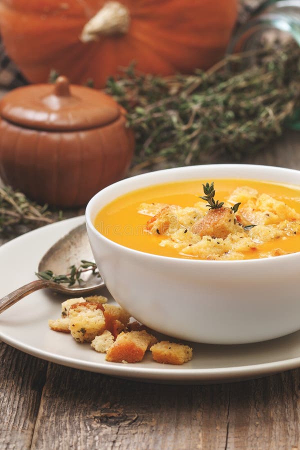 Pumpkin Soup With Pumpkin Puree Pumpkin Soup With Pumpkin Puree